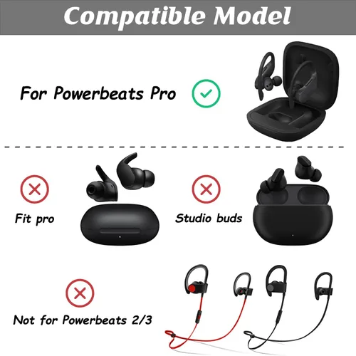 Miniatura 4 de Juego de auriculares de silicona de repuesto compatibles con auriculares inalámbricos Beats Powerbeats Pro, puntas de repuesto para auriculares