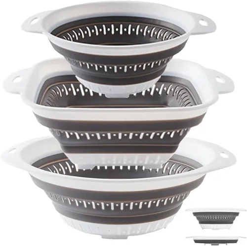 Miniatura 9 de Colador y colador plegable, coladores de silicona y coladores de alimentos, para verduras y frutas, esenciales de cocina