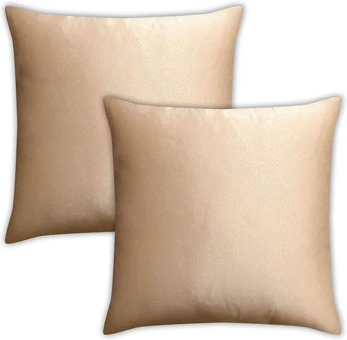 Miniatura 33 de AVKA Studio Fundas de Cojines Decorativos de Satén de Calidad Gruesa - Juego de 2 - Negro 12x12 pulgadas Fundas de Almohada Decorativas - con Forro