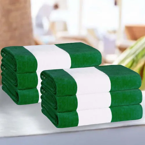 Miniatura 26 de Superior Juego de toallas de playa de algodón de gran tamaño de 4 piezas, toallas absorbentes para baño, playa, piscina, natación, adultos, niños