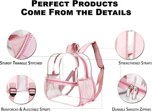 Miniatura 20 de Keepcross Mochila transparente de 12 x 6 x 12 pulgadas para eventos de estadio, bolsa transparente para estadios, eventos deportivos, festivales