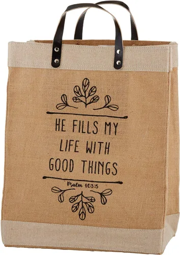 Miniatura 10 de Creative Brands Faithworks - Bolsa de mano inspiradora para el mercado de yute