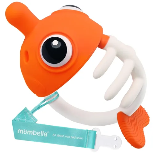 Miniatura 9 de Juguetes de Dentición para Bebés de 0-6 Meses, Mombella Juguetes de Dentición Pez Payaso de 6-12 Meses, Juguetes Mordedores para Bebés con Correa