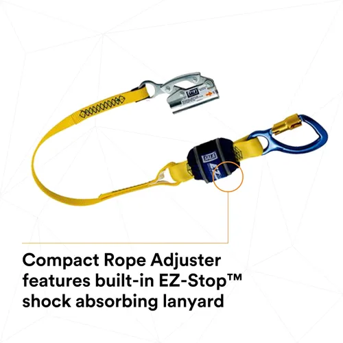 Miniatura 8 de 3M DBI-SALA 2104168 Kit de anclaje de techo, con anclaje de techo, ajustador de cuerda W/Lanyard, arnés, línea de vida de 50 pies, contrapeso