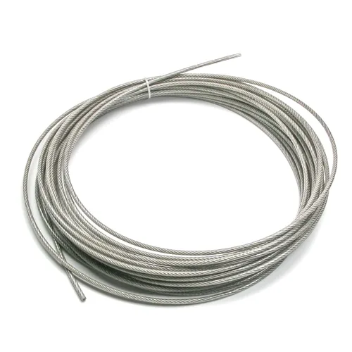 Heyiarbeit Cuerda de alambre 5/32 de acero inoxidable 304, cable de alambre de PVC de 52.4 pies de longitud, cable de avión perfecto para