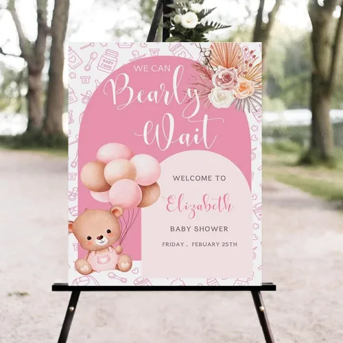 Miniatura 17 de Letrero personalizado de bienvenida para baby shower de baloncesto, letreros deportivos florales para baby shower #7h50