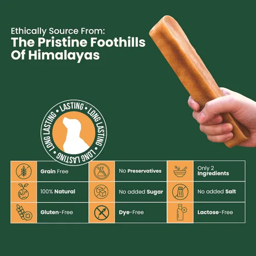 Miniatura 2 de KATHMANDU'S Auténticos masticables de queso de yak para perros del Himalaya, golosinas nutricionales naturales y ricas en proteínas, masticables