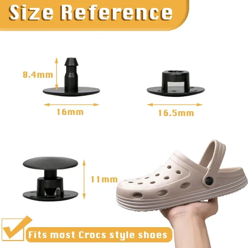 Miniatura 4 de 8 juegos de remaches de repuesto para Crocs, piezas de repuesto para Crocs