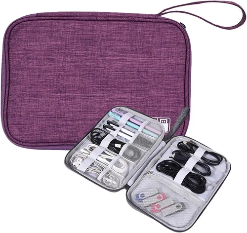 Miniatura 12 de Estuche Organizador Pequeño para Dispositivos Electrónicos USB Cargador Accesorios Ratón Cable de Teléfono Tarjeta SD Banco de Energía Auriculares