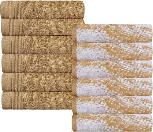 Miniatura 54 de SUPERIOR Juego de 6 toallas de algodón surtido de 6 piezas, incluye 2 toallas de baño, 2 manos, 2 toallas faciales, suaves, absorbentes, accesorios