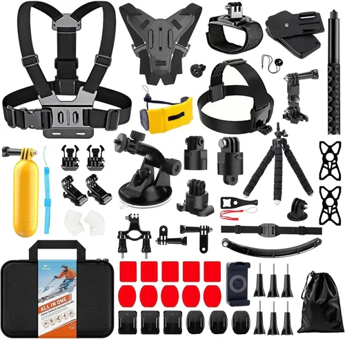 HONGDAK Kit de Accesorios para Cámara de Acción 70 en 1 Actualización Compatible con GoPro Hero 13 12 11 10 9 8 7 6 5 4 3 3+ Max 11 mini Insta360 X5