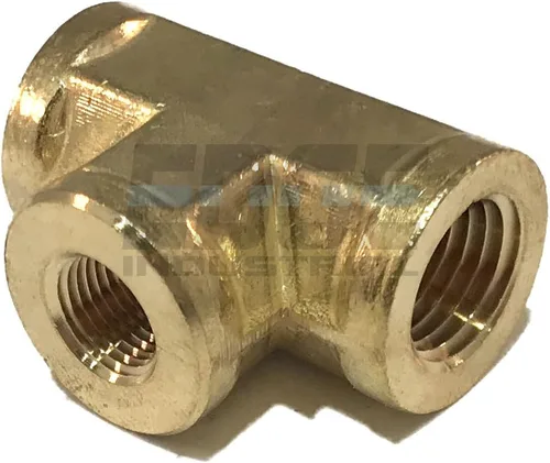 Miniatura 2 de Camiseta reductora de latón forjado de 1/4 "x 1/4" X 1/8" hembra NPT FNPT combustible/aire/agua/aceite/gas WOG (cantidad 10)