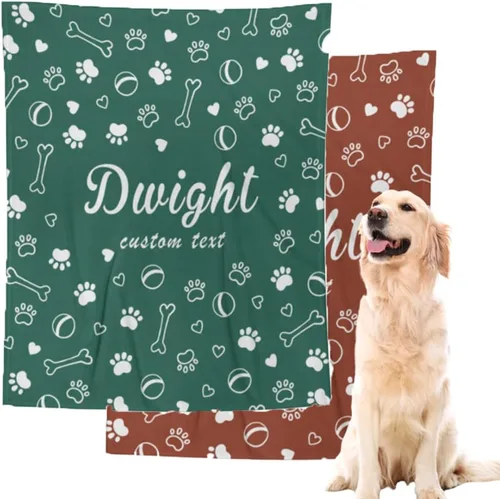 Miniatura 14 de Manta personalizada para perros con nombre – Manta personalizada para perros grandes, medianos y pequeños, manta suave y acogedora, regalo