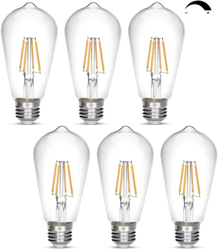 Miniatura 13 de Bombilla LED Edison, Bombilla Vintage Antigua de 40W, Bombilla LED E26 No Regulable 450 Lúmenes 2700K, Blanco Cálido, Paquete de 3 Blanco cálido