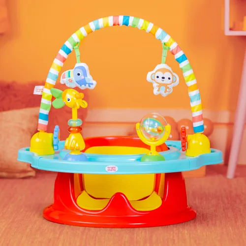 Miniatura 12 de Bright Starts SuperSeat Playful Paradise 3 en 1, asiento de actividades para bebé con juguetes, bandeja para aperitivos, asiento elevador, bandeja