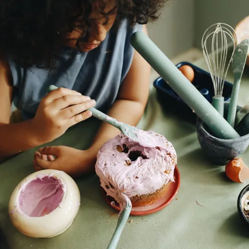 Miniatura 6 de Tampoco Real Kids - Juego de cocina y hornear – Herramientas de cocina Montessori para cocinar de verdad con utensilios de silicona aptos