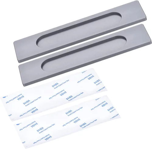 METALLIXITY Tirador de dedo para puerta corrediza de granero (7.087 in/7.09 pulgadas), 2 unidades, mango de aleación de zinc con adhesivo, para