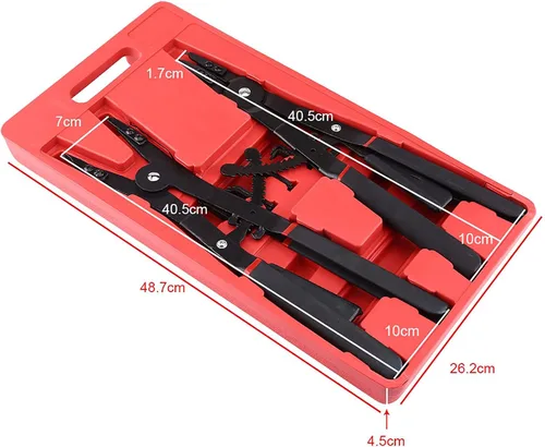 Miniatura 2 de Watris Veiyi 2 piezas de alicates de anillo a presión resistentes, juego de alicates de anillo de 16", alicates de anillo a presión internos