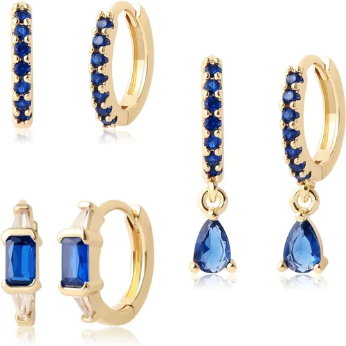 Juego de aretes de aro chapados en oro real de 14 quilates, hipoalergénicos, gruesos y gruesos, joyería gruesa para múltiples piercings, regalo de