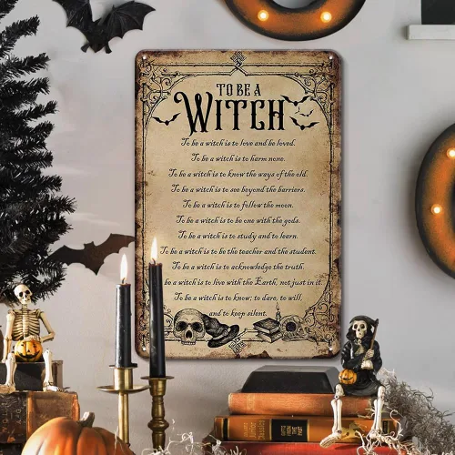 Miniatura 8 de Hocus Pocus - Letrero de metal para decoración de Halloween, letrero de hocus pocus bruja, 8 x 12 pulgadas, letrero de hocus pocus para decoración