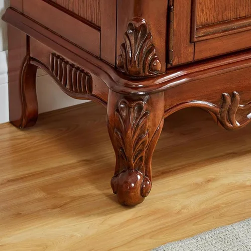 Miniatura 7 de Perchero de madera maciza, perchero de pie para colgar camisas, chaquetas (marrón)