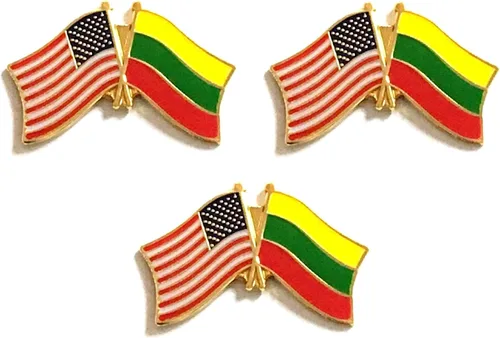 Miniatura 48 de 3 Pines de solapa con banderas de Estados Unidos y países internacionales, paquete de 3 pines dobles con diseño de banderas de Estados Unidos