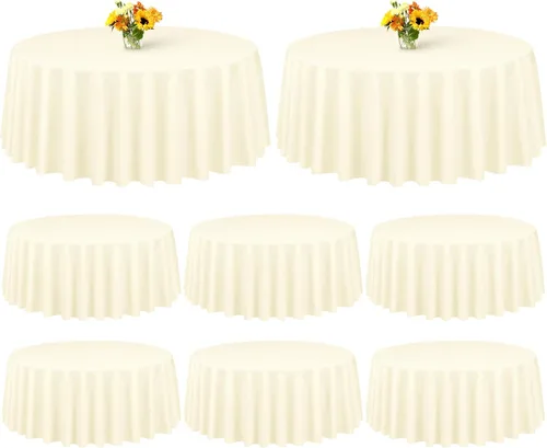 Miniatura 13 de Showgeous Paquete de 4 manteles rectangulares de poliéster de 60 x 102 pulgadas, resistentes a las arrugas, lavables, para bodas, mesas de comedor