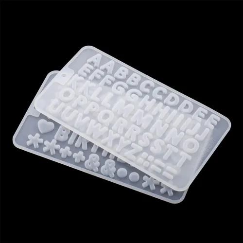 Miniatura 5 de 1 unidades/paquete de moldes de silicona con números del alfabeto, colgante de cristal, resina epoxi para manualidades de pasteles de chocolate