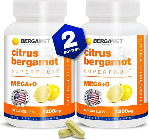 Miniatura 8 de BergaMet Suplemento de bergamota cítrica, extracto 170:1, 1200 mg, 80% polifenoles, suplemento de bergamota cítrica italiana para colesterol alto