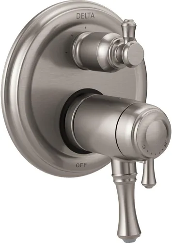 Miniatura 2 de DELTA FAUCET T27T897, cromo Cassidy tradicional TempAssure serie 17T ajuste de válvula con desviador integrado de 3 ajustes