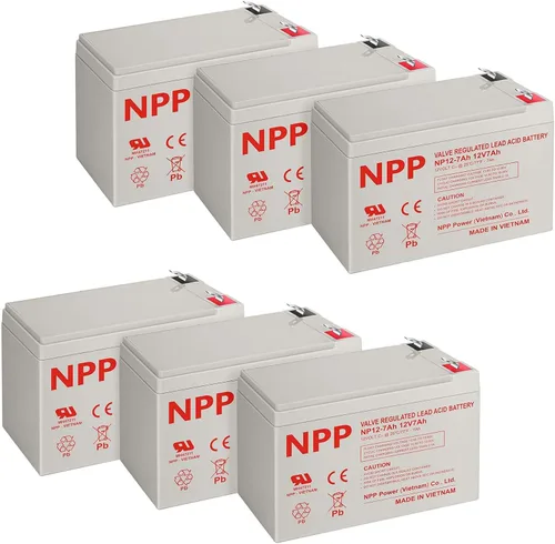 Miniatura 10 de NPP Batería recargable AGM SLA de 12V 7Ah T1 8PCS