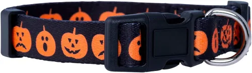 Native Pup Collar de Perro de Halloween - Collares de Disfraz de Terror con Temática Espeluznante de Otoño - Calavera, Calabaza, Fantasma, Calabazas