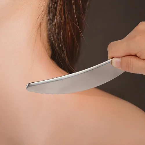 Miniatura 5 de Gua Sha - Rascador muscular de acero inoxidable para el cuidado del cuerpo, masaje Guasha todo en uno, terapia física de tejidos blandos