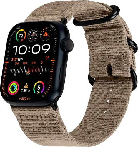 Miniatura 31 de Carterjett - Correa para Apple Watch 1.732 pulgadas, 1.654 pulgadas, 1.575 pulgadas, 1.496 pulgadas, nailon NATO, correas iWatch, mujeres y hombres