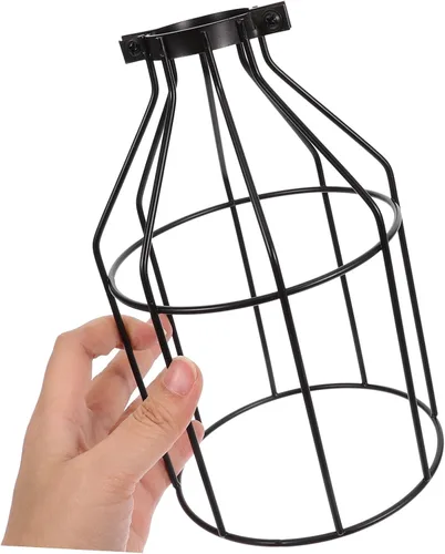 Miniatura 2 de Beaupretty Lámpara industrial jaula de alambre de hierro bombilla jaula ventilador de techo pantallas de luz lámpara industrial lámpara jaula