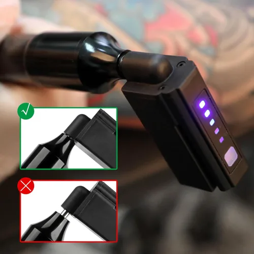 Miniatura 3 de Solong Tattoo EM128KITPRD50-1-US - Kit de bolígrafo rotatorio con fuente de alimentación de tatuaje, 50 agujas de tatuaje.