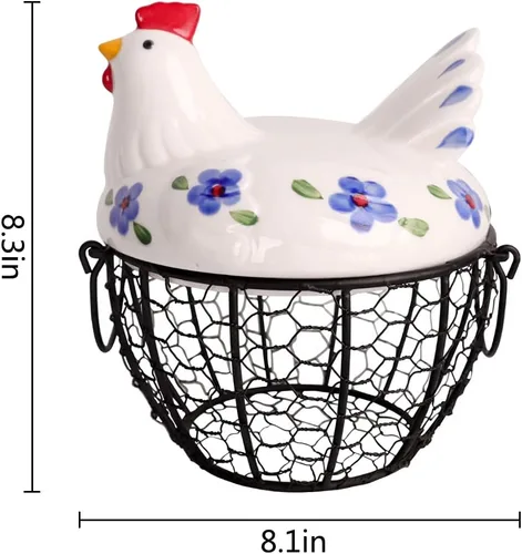 Miniatura 7 de Cesta de almacenamiento de huevos de estilo granja/cestas decorativas de almacenamiento de cocina