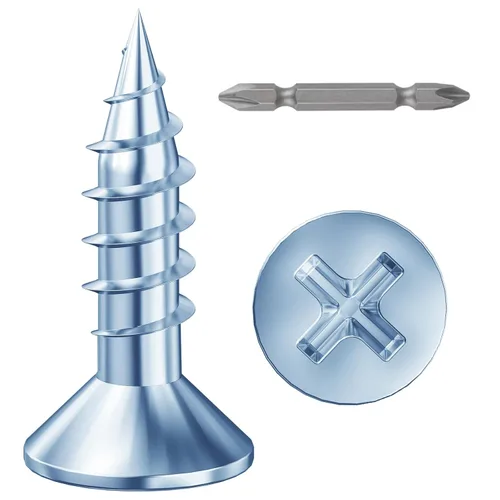 Miniatura 11 de Wensilon (385 piezas) Tornillos de cabeza plana negros para madera, tornillos autorroscantes de cabeza plana para metal rápido, equipados con kit