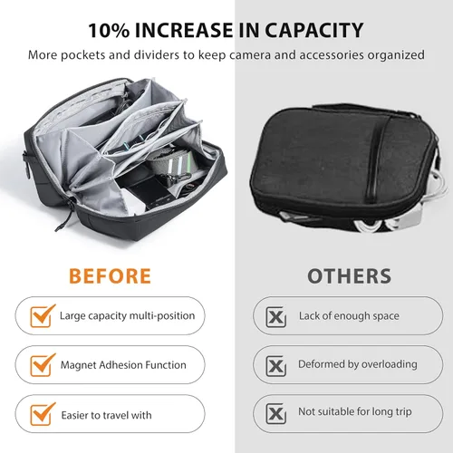 Miniatura 9 de Tomat - Bolsa de transporte para Xtra Muse/Luna Ultra/Osmo Pocket 3, funda grande de viaje portátil impermeable multicapa todo en uno bolsa