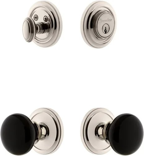 Miniatura 5 de Grandeur Hardware 853300 Roseta circular con perilla Coventry y cerrojo a juego, tamaño del respaldo: 2.375 pulgadas, latón de por vida bronce