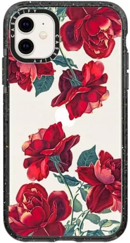 Miniatura 148 de CASETiFY Impact - Funda para iPhone 11 - Flower Power Retro - Negro Transparente