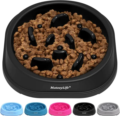 Miniatura 18 de MateeyLife Cuencos de alimentación lenta para perros, 2 unidades, cuencos rompecabezas antiasfixia para comida de perros, alimentación interactiva