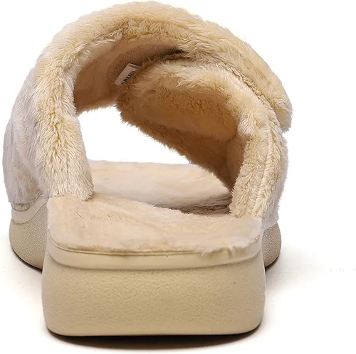 Miniatura 5 de SOLLBEAM Pantuflas peludas con soporte de arco para mujer sandalias ortopédicas para el talón