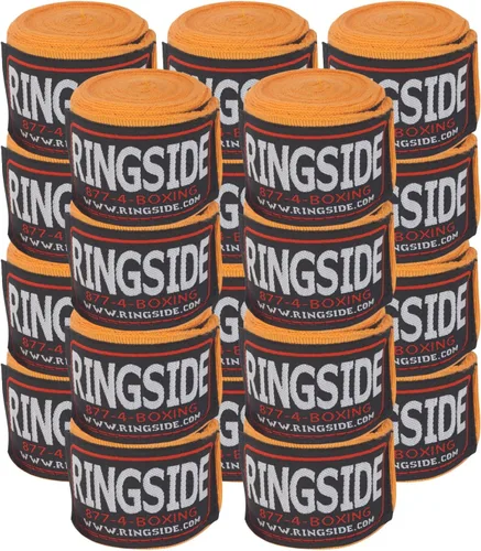 Miniatura 2 de Ringside Mexican Style Boxing Hand Wraps (Pairs) - 180" Semi-Elastic Cotton Blend Wrist Support with Thumb Loop for MMA, Muay Thai, Kickboxing