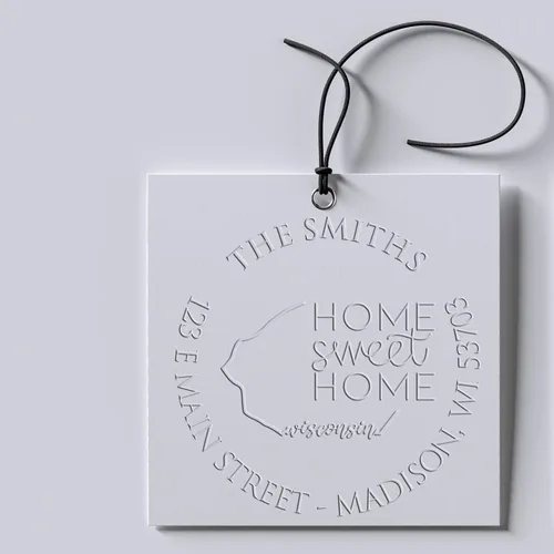 Miniatura 122 de Sello en relieve de dirección personalizado para nuevos propietarios de viviendas, sello redondo de 1-5/8 para dirección de casa, estampado