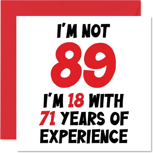 Miniatura 11 de Tarjeta de cumpleaños número 100 para mujeres y hombres, no 100, soy 18 con 82 años de experiencia, divertida tarjeta de felicitación de feliz