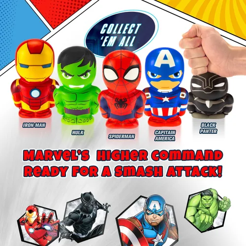 Miniatura 5 de JA-RU Marvel Avengers - Bola de espuma grande de 5.5 pulgadas (1 Iron Man) Squishy Figura de juguete de acción Super Hero Spiderman, Hulk, Capitán