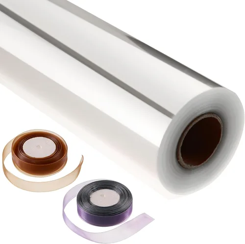 Miniatura 10 de GcFoir Rollo de celofán transparente de 34.5 pulgadas de ancho x 220 pies de largo, 3 mil de grosor de plástico transparente para cestas de regalo