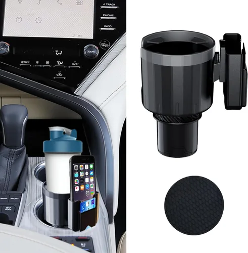 Adaptador de portavasos grande ajustable, expansor de almacenamiento universal, organizador de cambio de portavasos grande para la mayoría de los