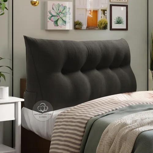 Miniatura 8 de Almohada WOWMAX grande de apoyo con forma triangular, almohada con forma de cuña para respaldo o lectura, cabecero para el día de la Madre